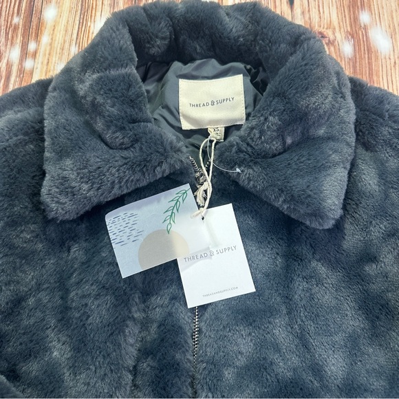 NWT Tread & Supply Teddy  Jacket Size XS - Picture 6 of 16